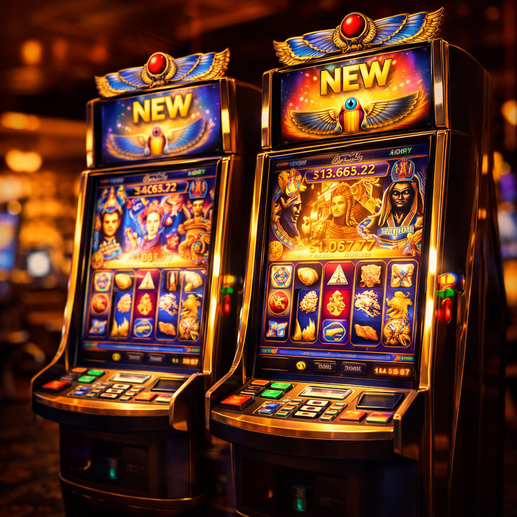 Inspector checking slot machine